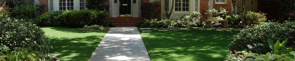 Residential artificial grass front yard