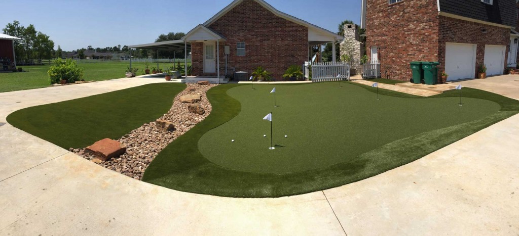 residential artificial backyard putting green