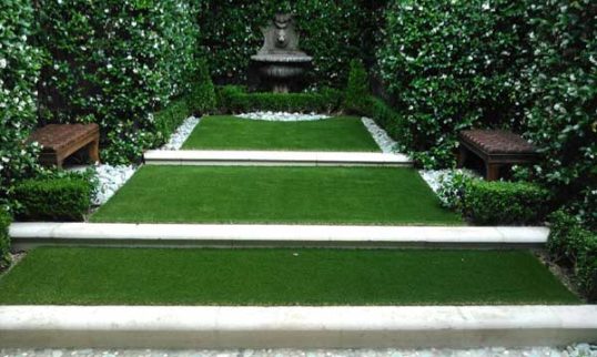 European-inspired-backyard-garden---SYNLawn-OK---Facebook---May-June-20182 Artificial turf backyard near Edmond OK