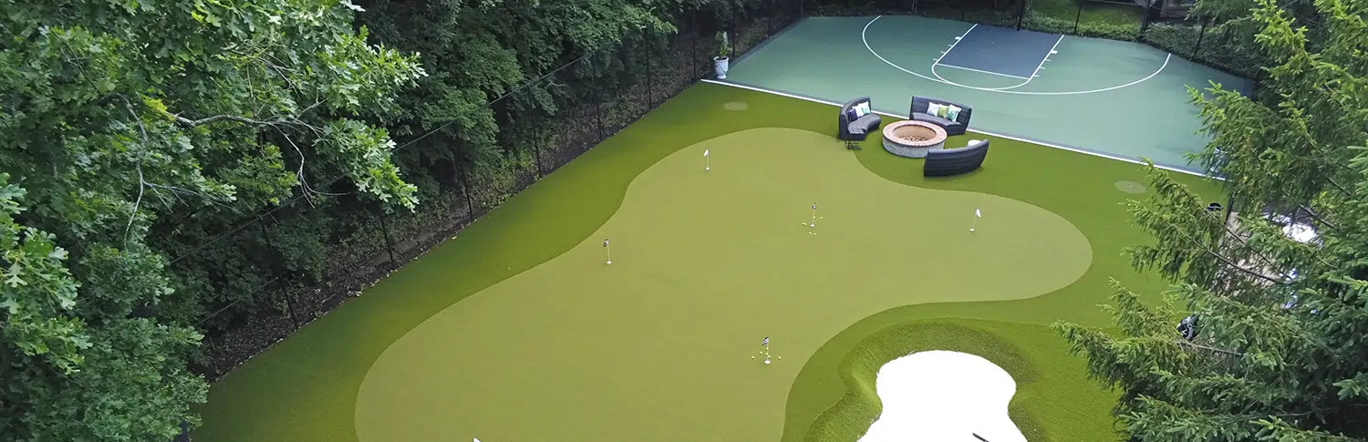 residential putting green artificial grass lawn