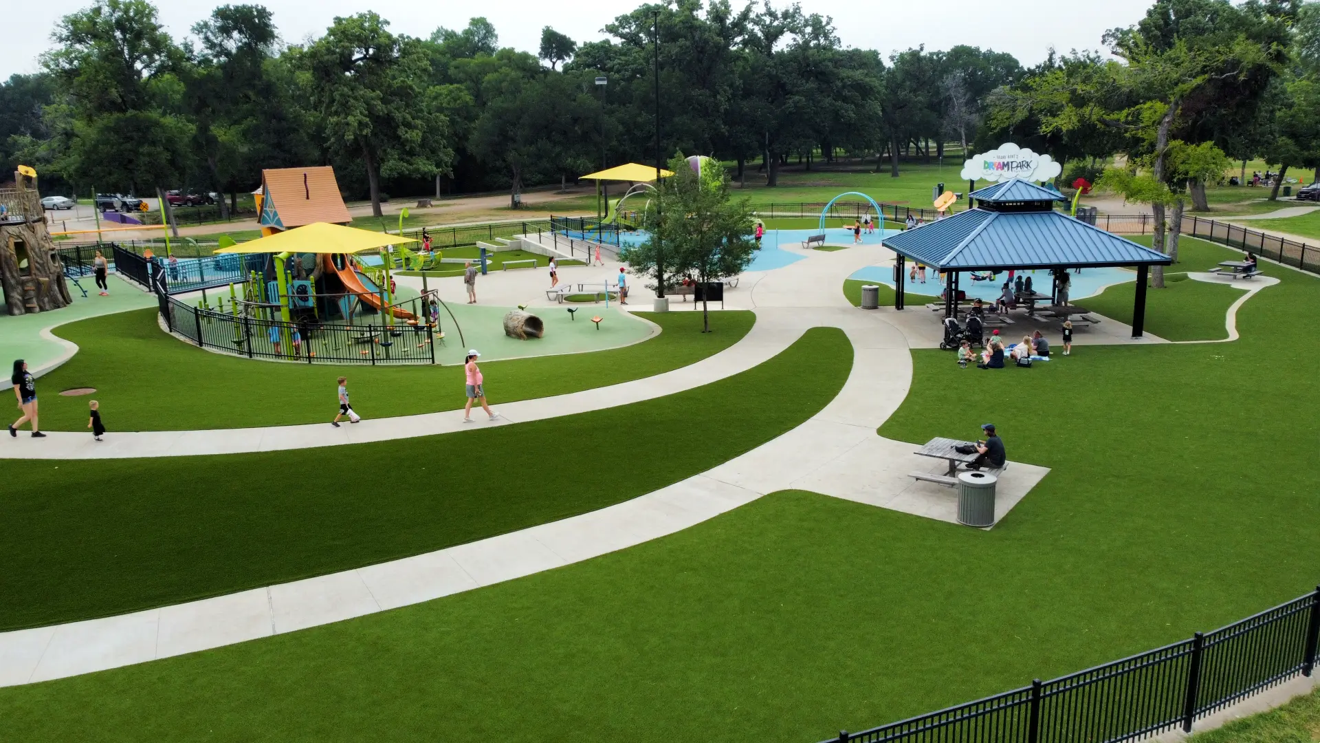 Public Park Artificial Turf Playground Lawn Public Park with Oklahoma Playground Turf